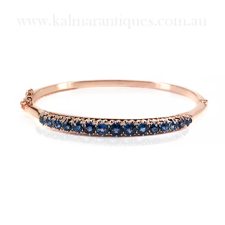 Antique sapphire bangle