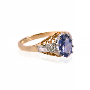 Art Deco sapphire and diamond ring