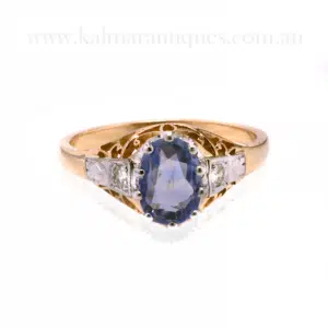 sapphire and diamond engagement ring