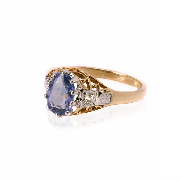 sapphire and diamond engagement ring