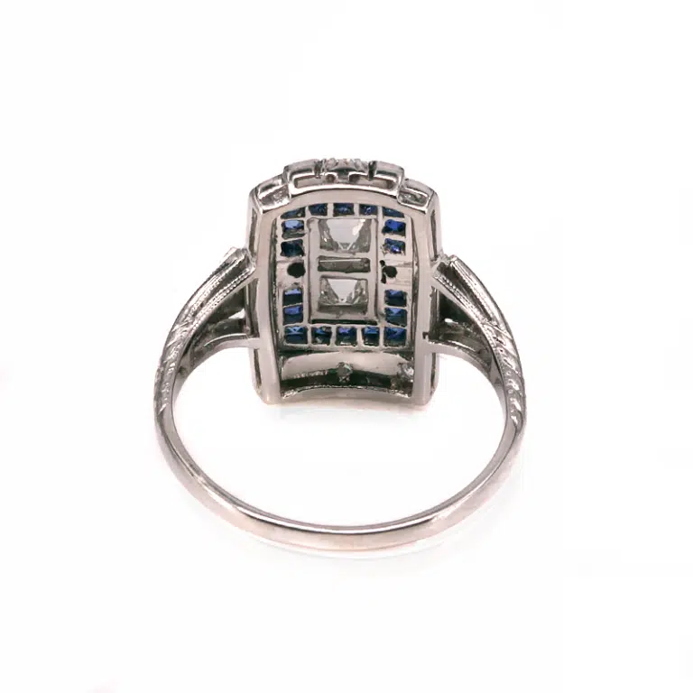 Art Deco sapphire and diamond ring