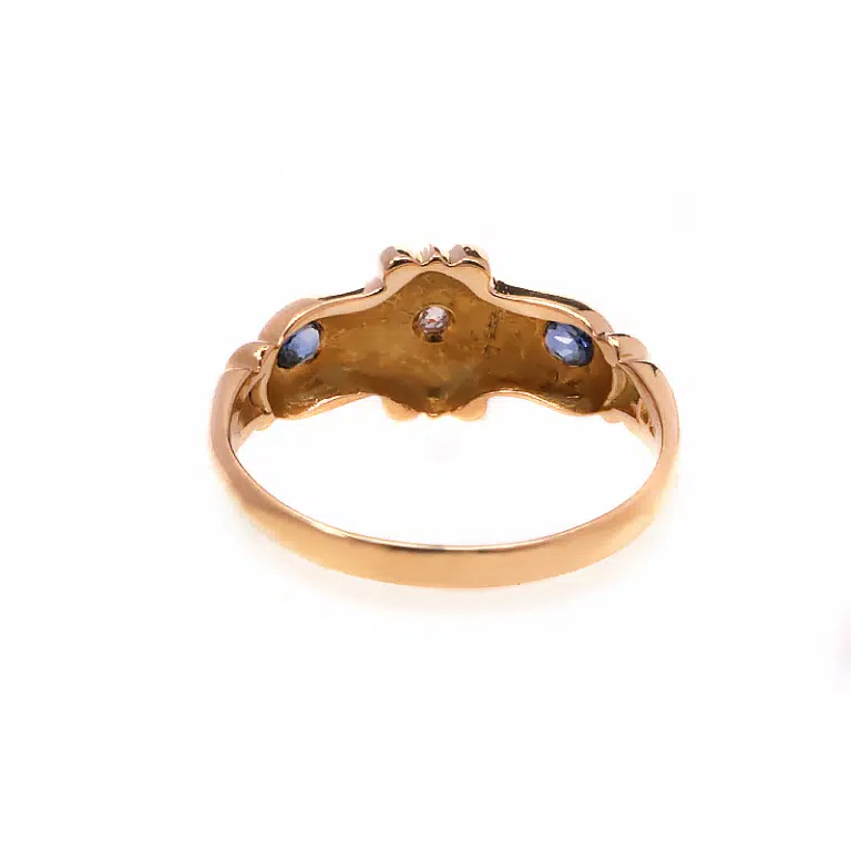 Antique sapphire and diamond ring