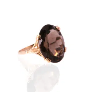 Vintage smoky quartz ring made in 1974
